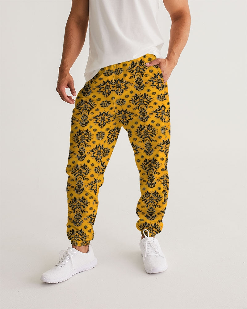 Orange and black royal design Men's Track Pants