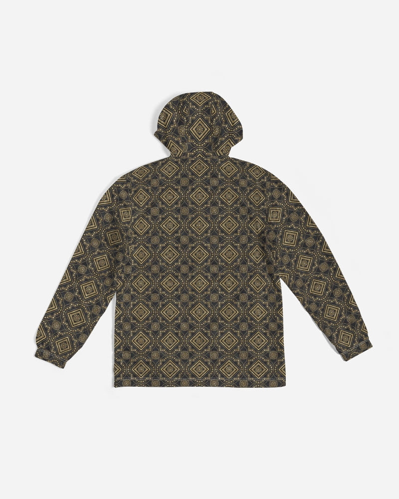 Brown Diamond pattern Men's Windbreaker