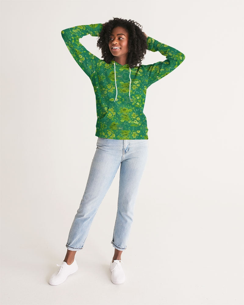 Green lush Repeat pattern Women's Hoodie