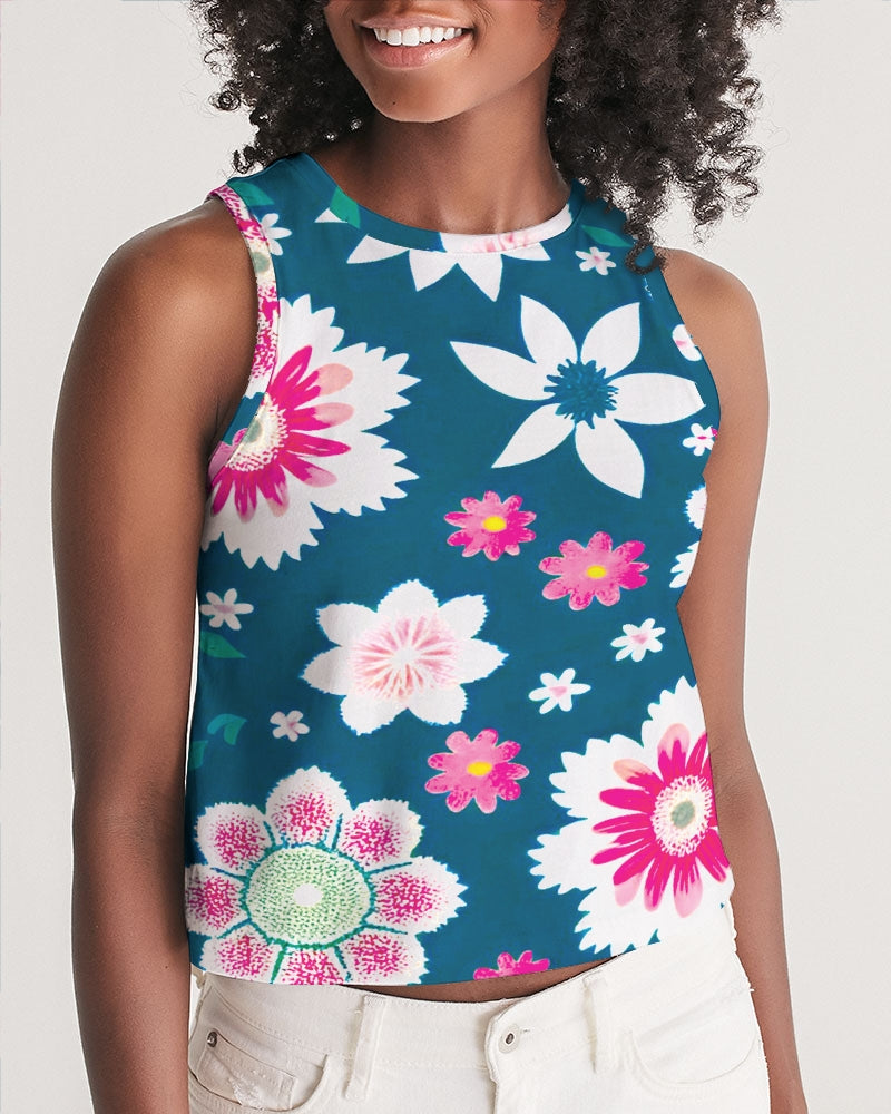 Beautiful floral pattern Women's All-Over Print Cropped Tank