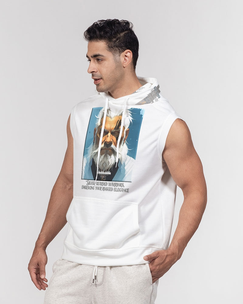 Silver bearded warrior Men's Premium Heavyweight Sleeveless Hoodie