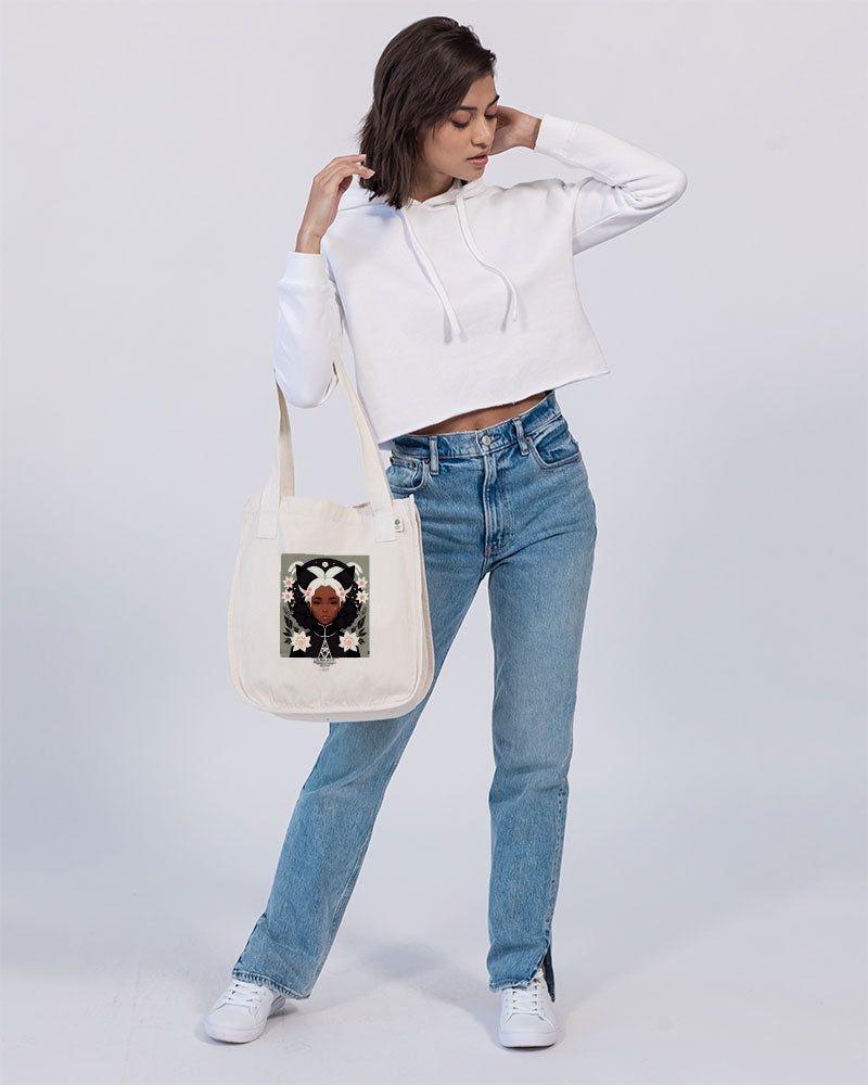 Nubian girl silver fox Organic Cotton Canvas Market Tote | Econscious