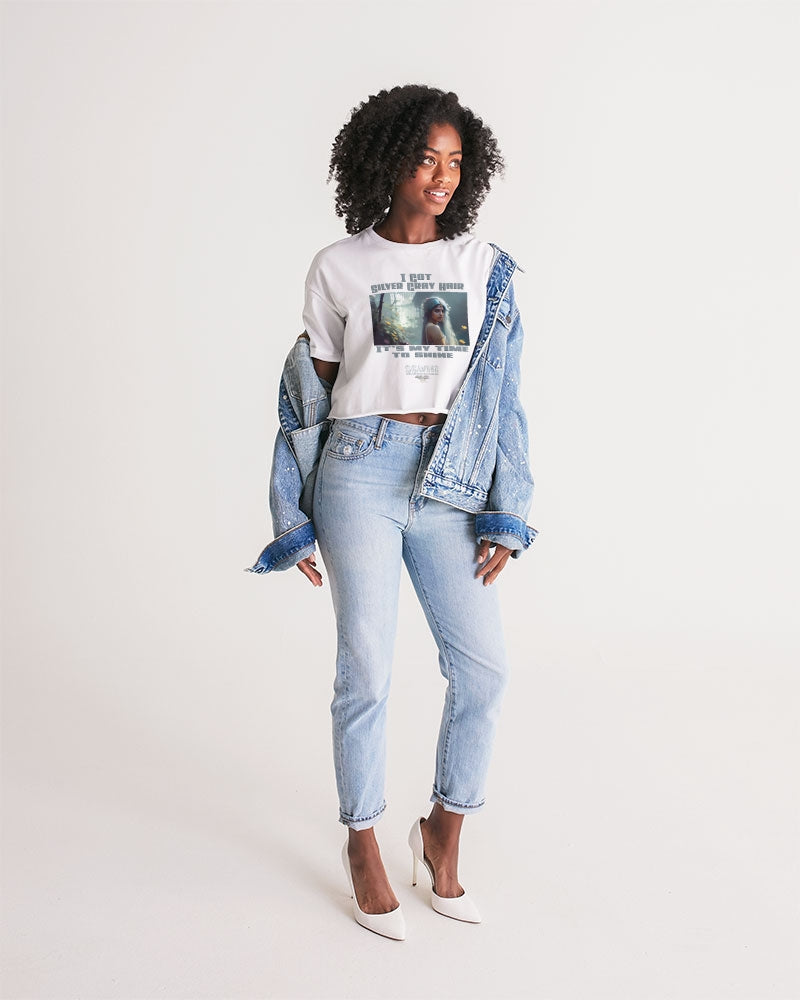 Indian sister to shine Women's All-Over Print Lounge Cropped Tee