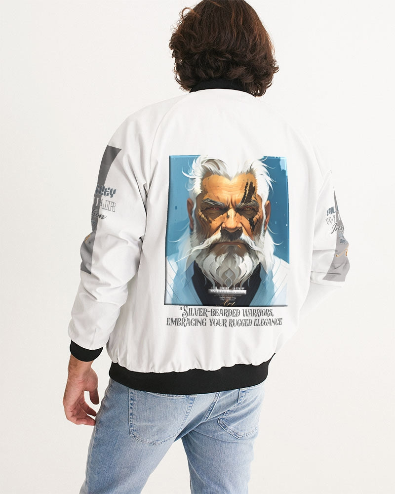 Silver bearded warrior Men's Bomber Jacket