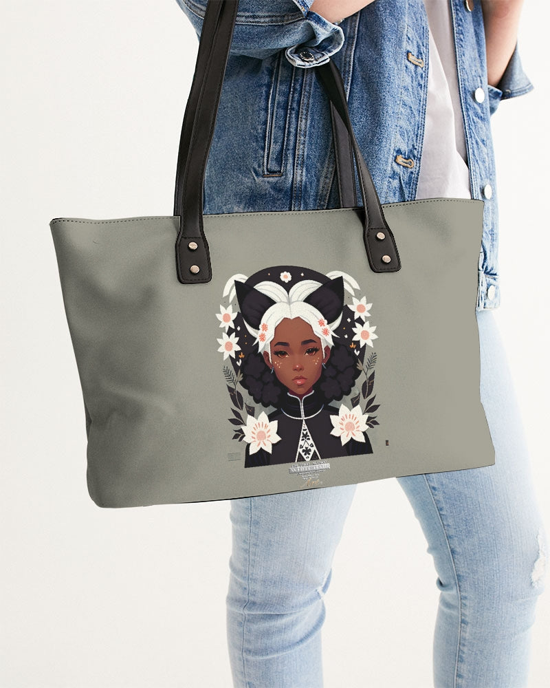 Nubian girl silver fox Stylish Tote