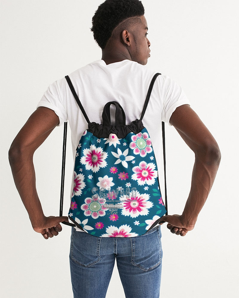 Beautiful floral pattern Canvas Drawstring Bag