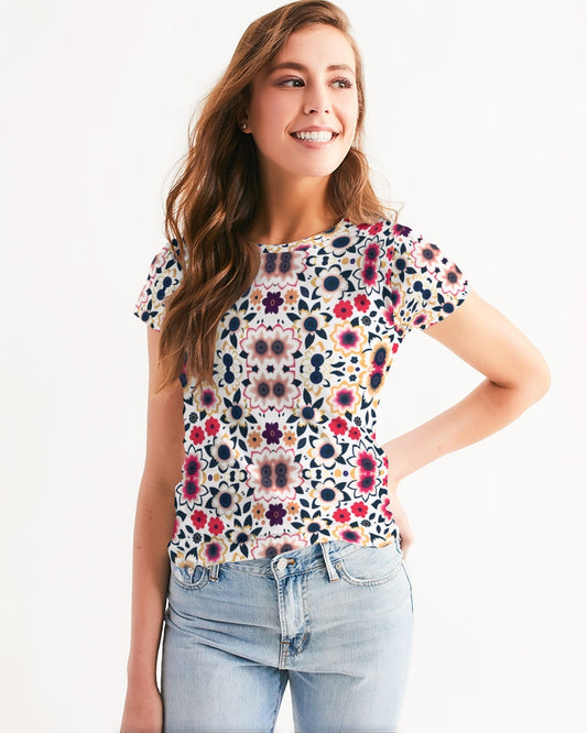 Abstract flower pattern Women's All-Over Print Tee