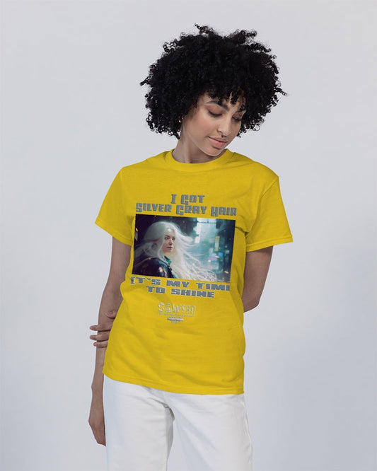 Beautiful white woman my time to shine Unisex Heavy Cotton T-Shirt | Gildan