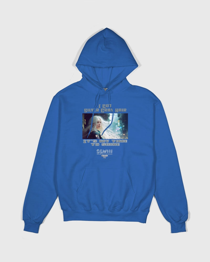 Beautiful white woman my time to shine Unisex Hoodie | Champion