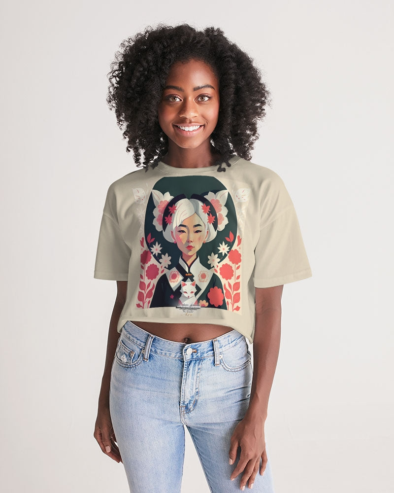 Asian silverfox Women's Lounge Cropped Tee