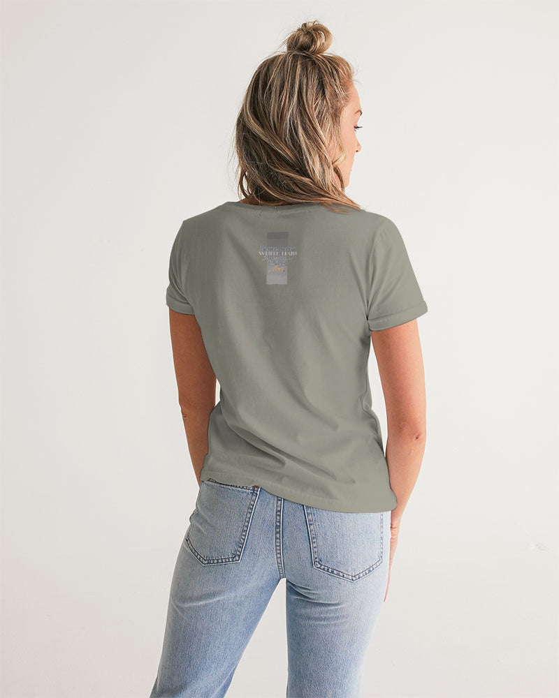 Nubian girl silver fox Women's V-Neck Tee