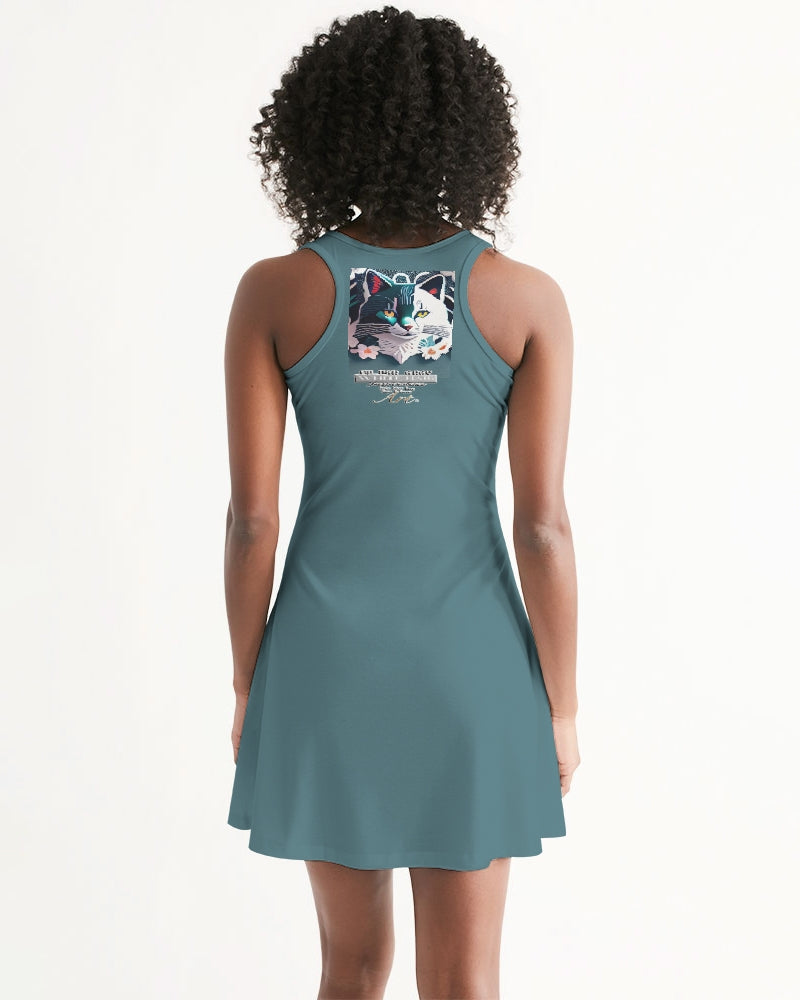 Silverfox flower Women's Racerback Dress