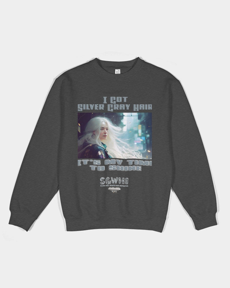 Beautiful white woman my time to shine Unisex Premium Crewneck Sweatshirt | Lane Seven