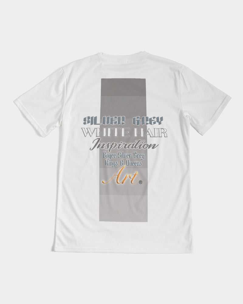 Silver grey white man Men's All-Over Print Tee