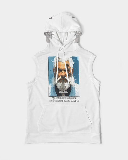 Silver bearded warrior Men's Premium Heavyweight Sleeveless Hoodie