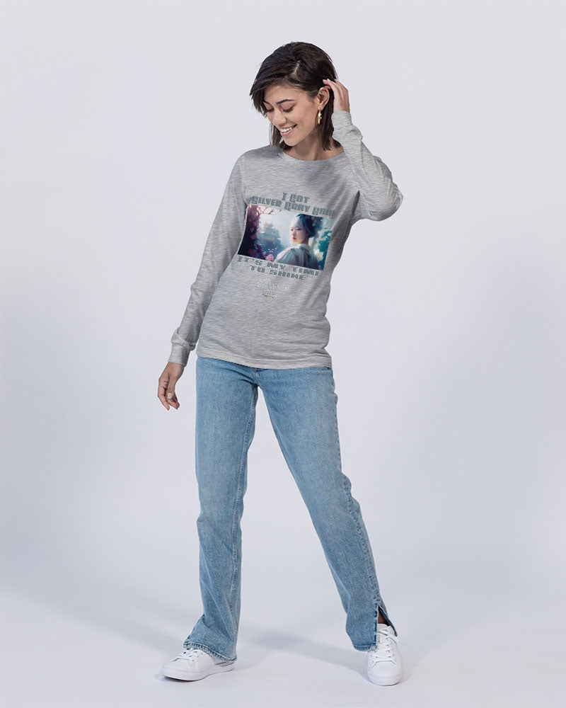 Asian sister with silver grey hair Unisex Jersey Long Sleeve Tee | Bella + Canvas