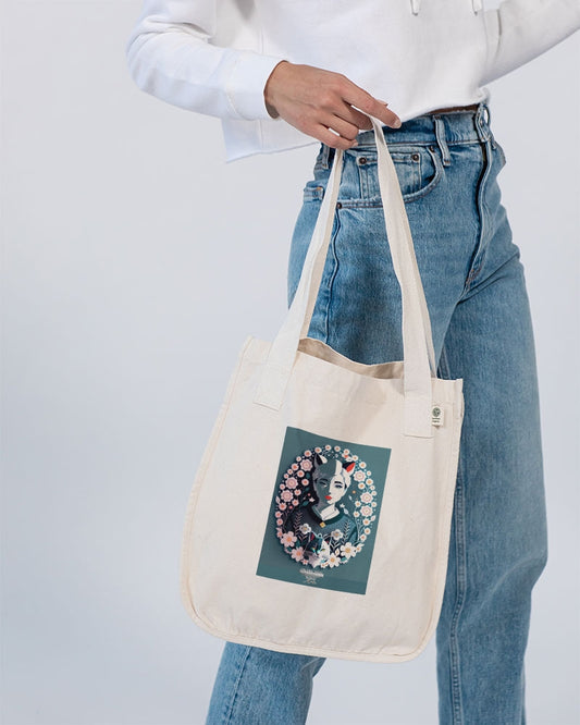 Silverfox flower Organic Cotton Canvas Market Tote | Econscious