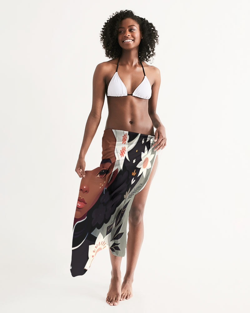 Nubian girl silver fox Swim Cover Up