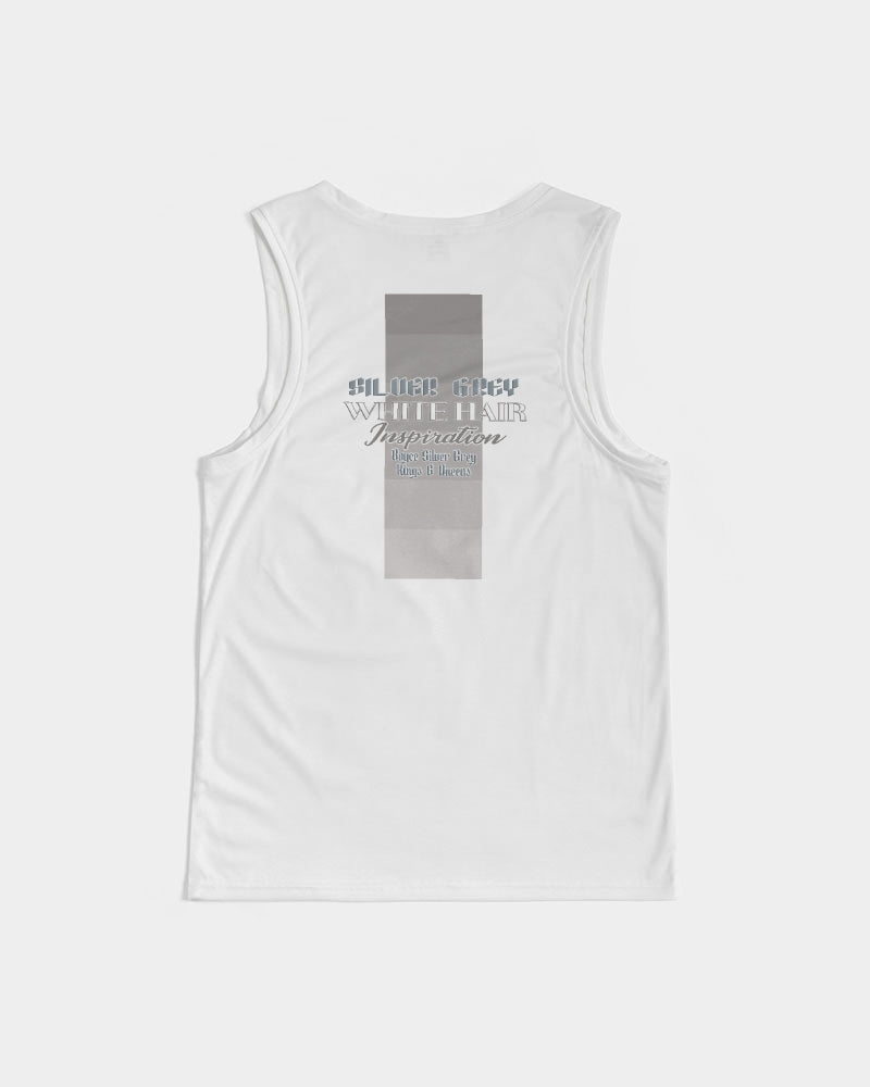 Silver Grey white hair and beard, my style my way Men's Sports Tank