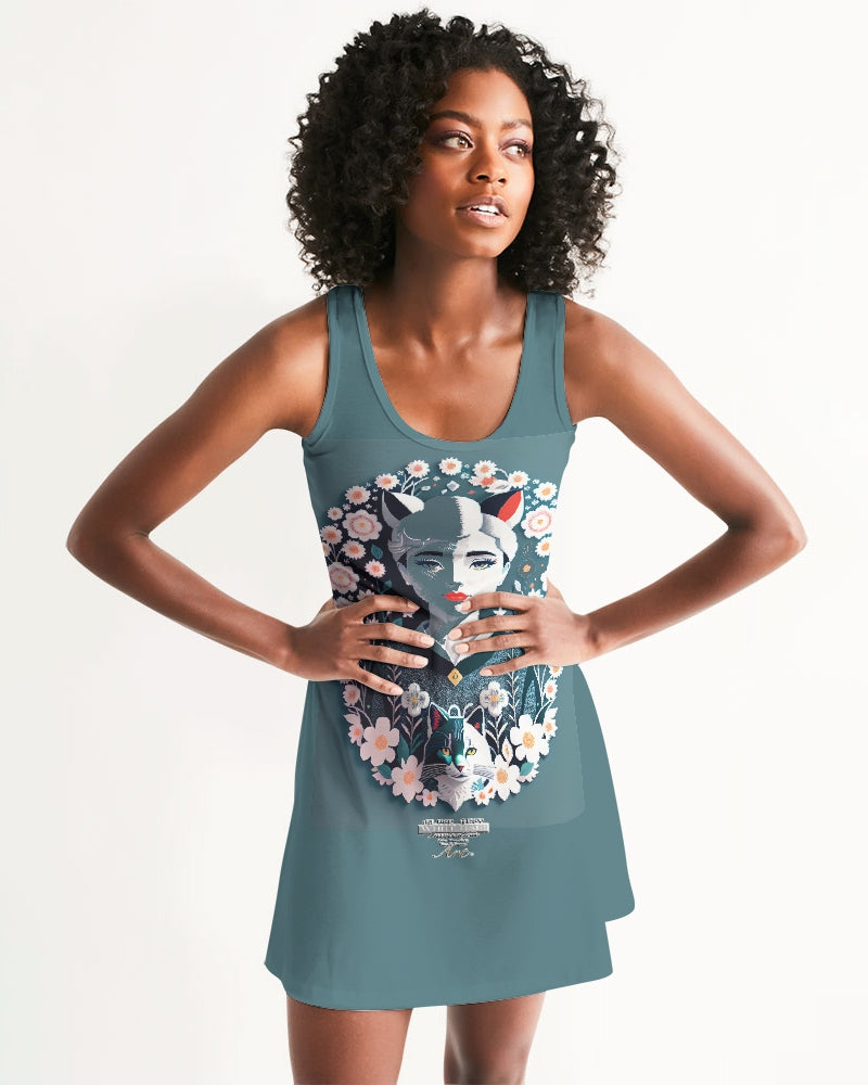 Silverfox flower Women's Racerback Dress