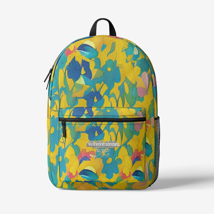 Silver grey white hair inspirationRetro Colorful Print Trendy Backpack