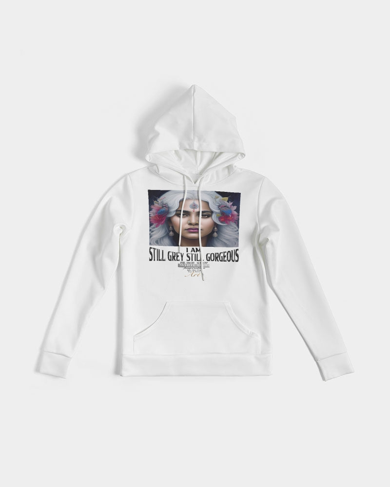 Promoting Indian women with silver grey hair Women's Hoodie