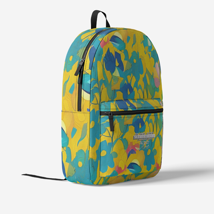 Silver grey white hair inspirationRetro Colorful Print Trendy Backpack