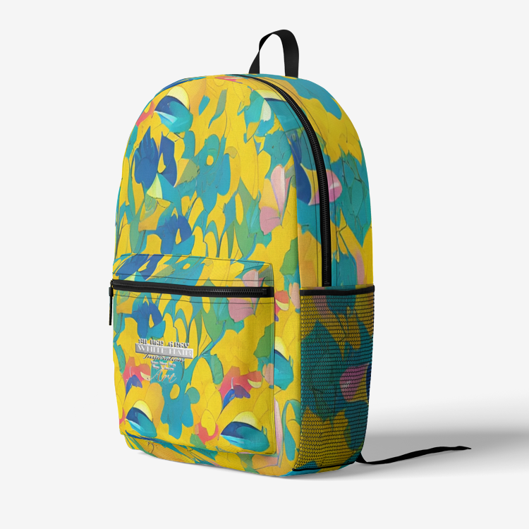 Silver grey white hair inspirationRetro Colorful Print Trendy Backpack