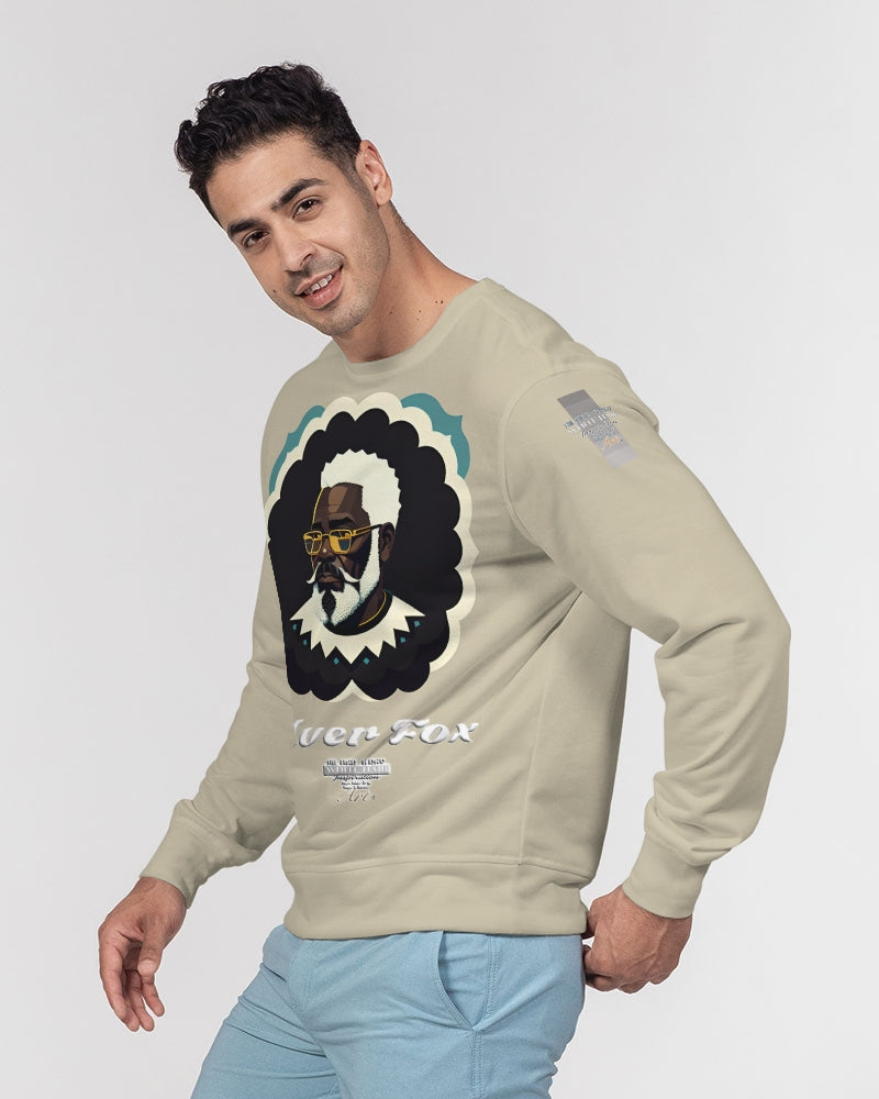 Black gentleman Silverfox Men's Classic French Terry Crewneck Pullover