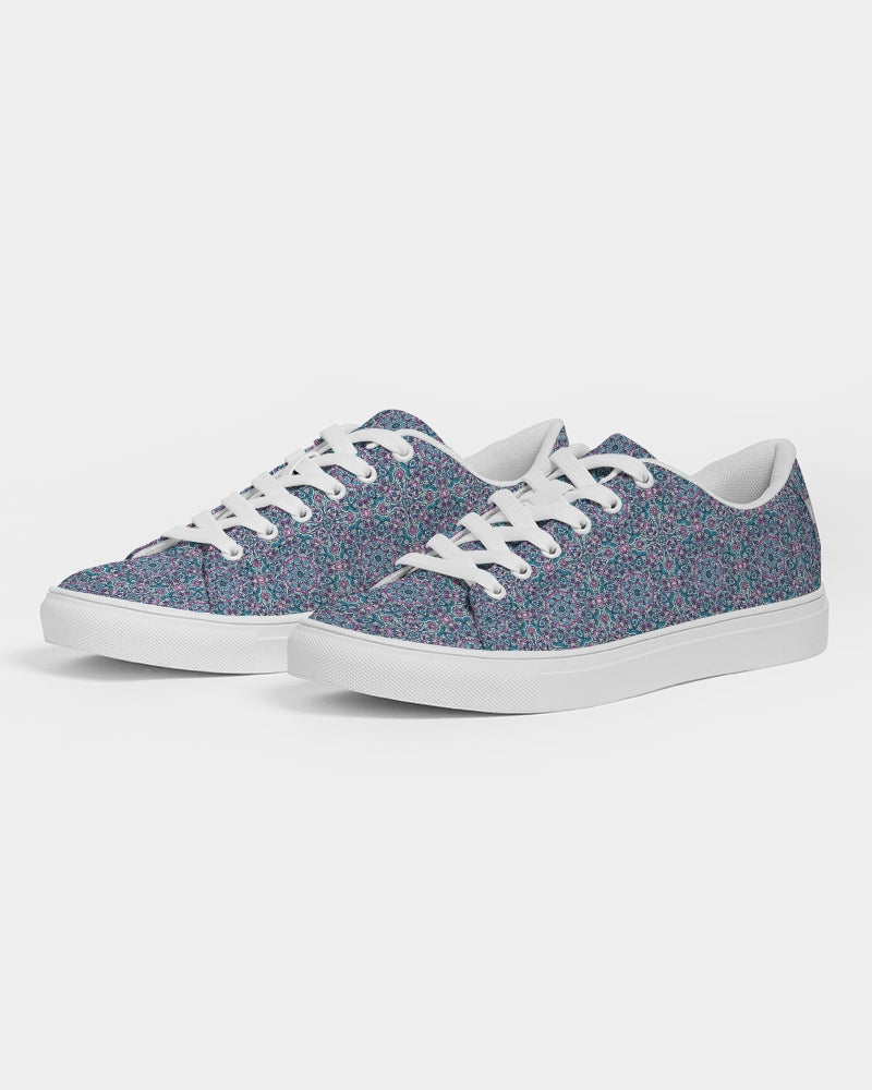 Trainers. blue mosaic Men's Faux-Leather Sneaker