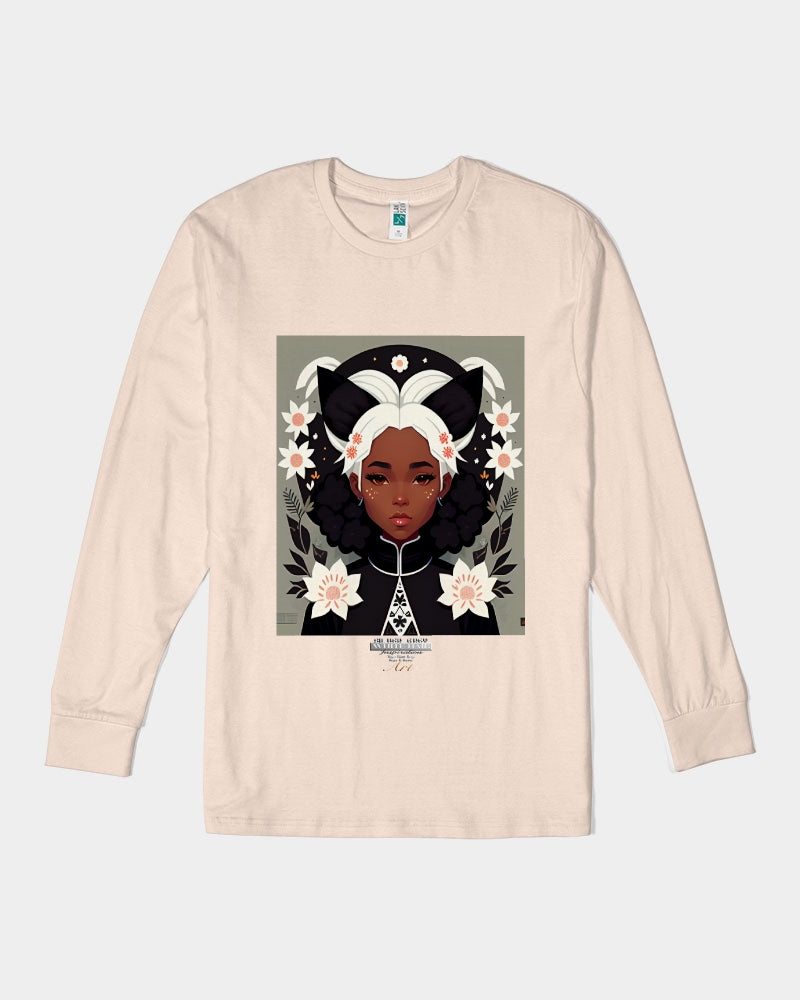 Nubian girl silver fox Unisex Long Sleeve Tee | Lane Seven