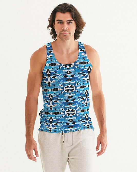 Blue Abstract pattern design Men's Tank