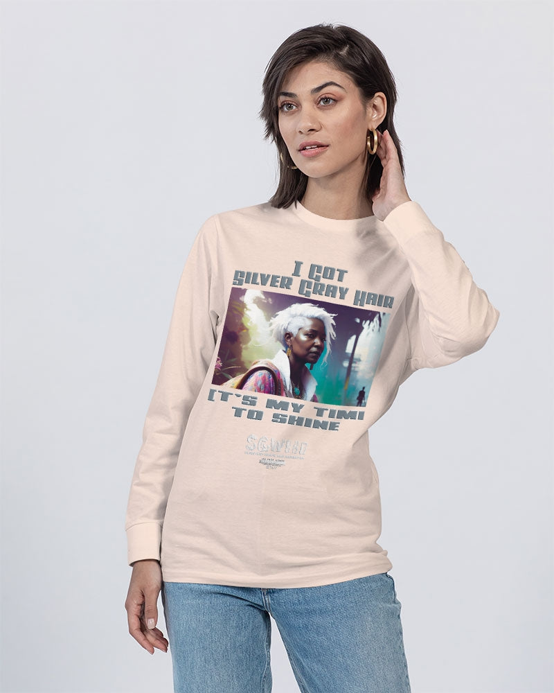 Black sister time to shine Unisex Long Sleeve Tee | Lane Seven