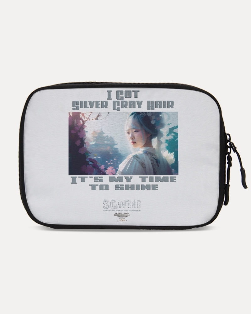 Asian sister with silver grey hair Large Travel Organizer