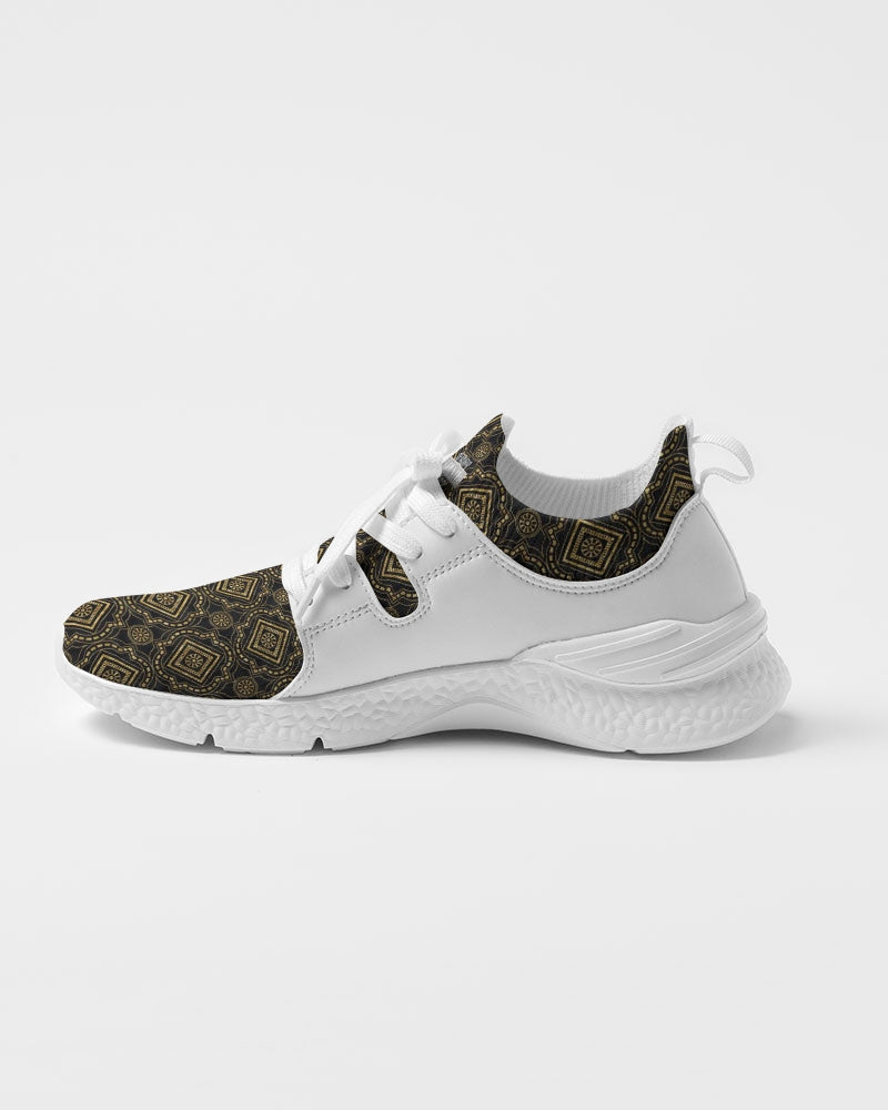 Brown Diamond pattern Women's Two-Tone Sneaker