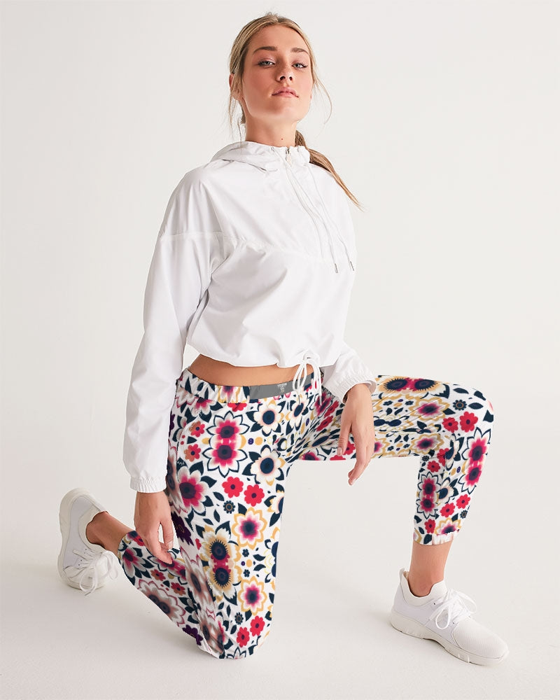 Abstract flower pattern Women's All-Over Print Track Pants