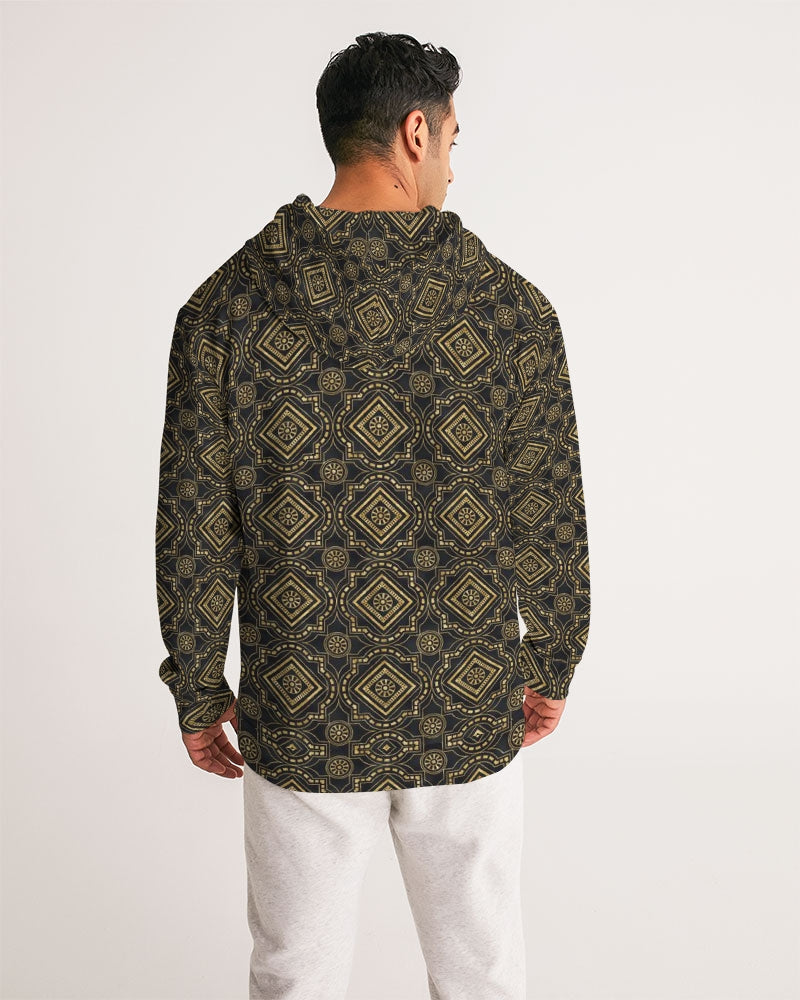 Brown Diamond pattern Men's Hoodie