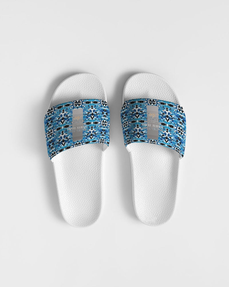 Blue Abstract pattern design Men's Slide Sandal