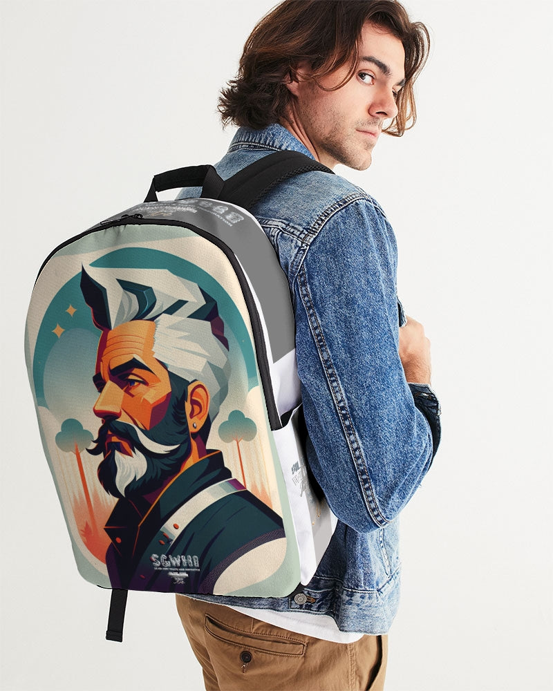 New silver grey Man style Large Backpack