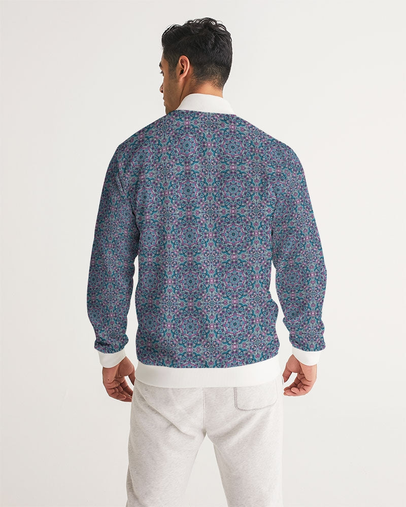 Blue Mosaic pattern design Men's Track Jacket