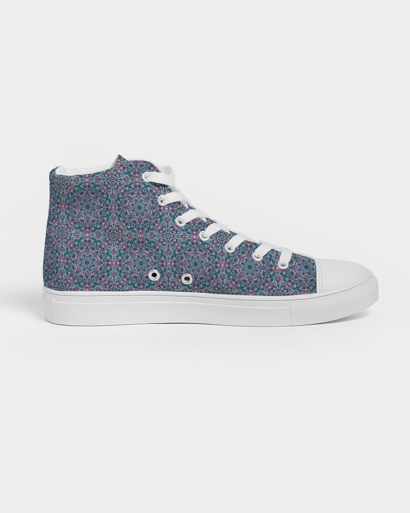 Trainers. blue mosaic Men's Hightop Canvas Shoe