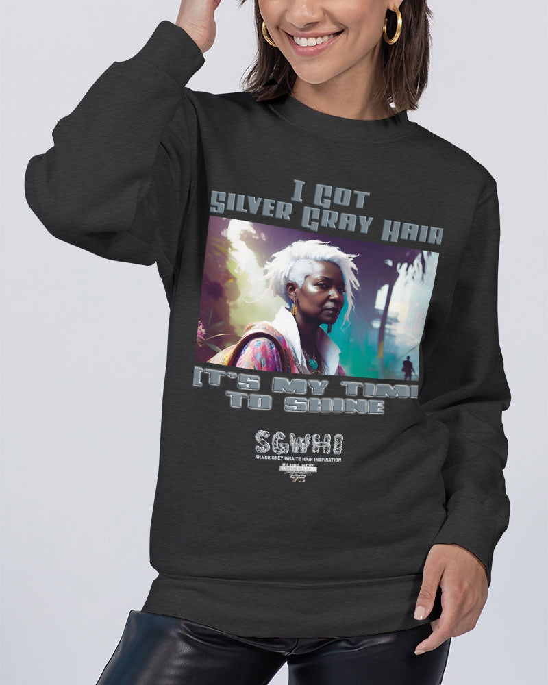 Black sister time to shine Unisex Premium Crewneck Sweatshirt | Lane Seven