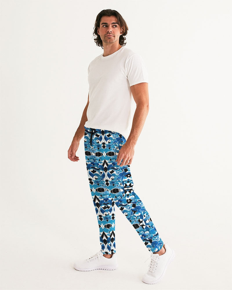 Blue Abstract pattern design Men's Joggers