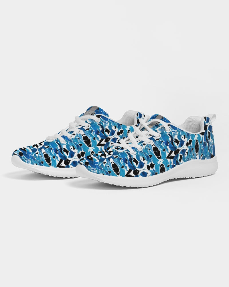 Blue Abstract pattern design Men's Athletic Shoe