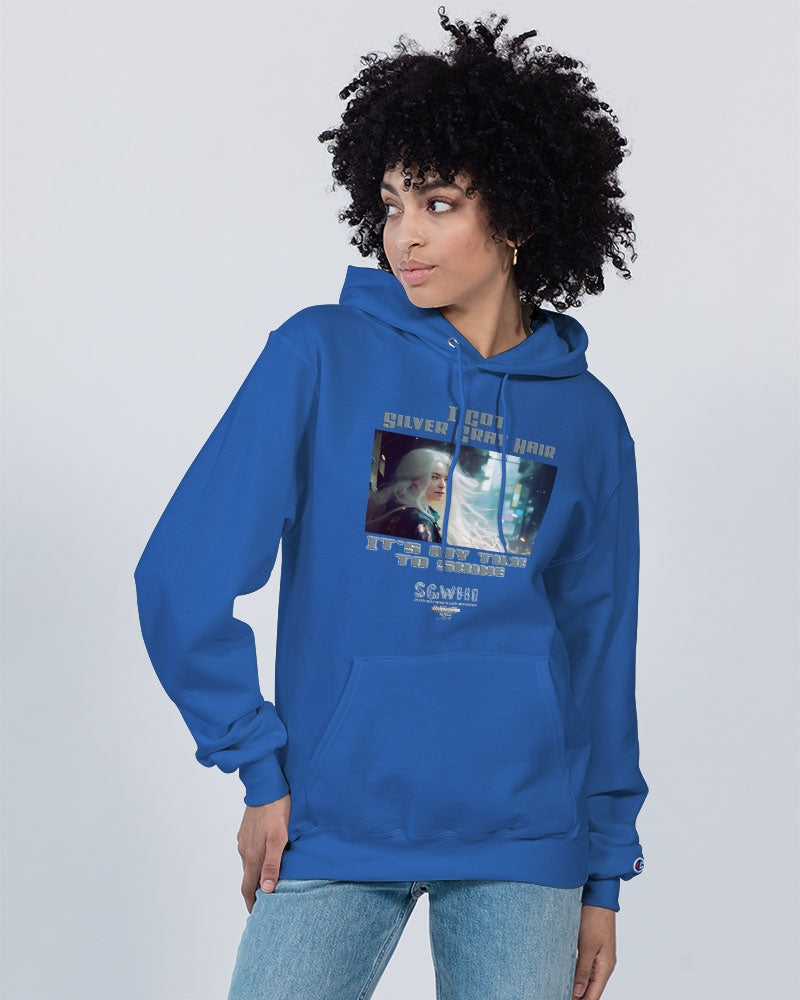 Beautiful white woman my time to shine Unisex Hoodie | Champion