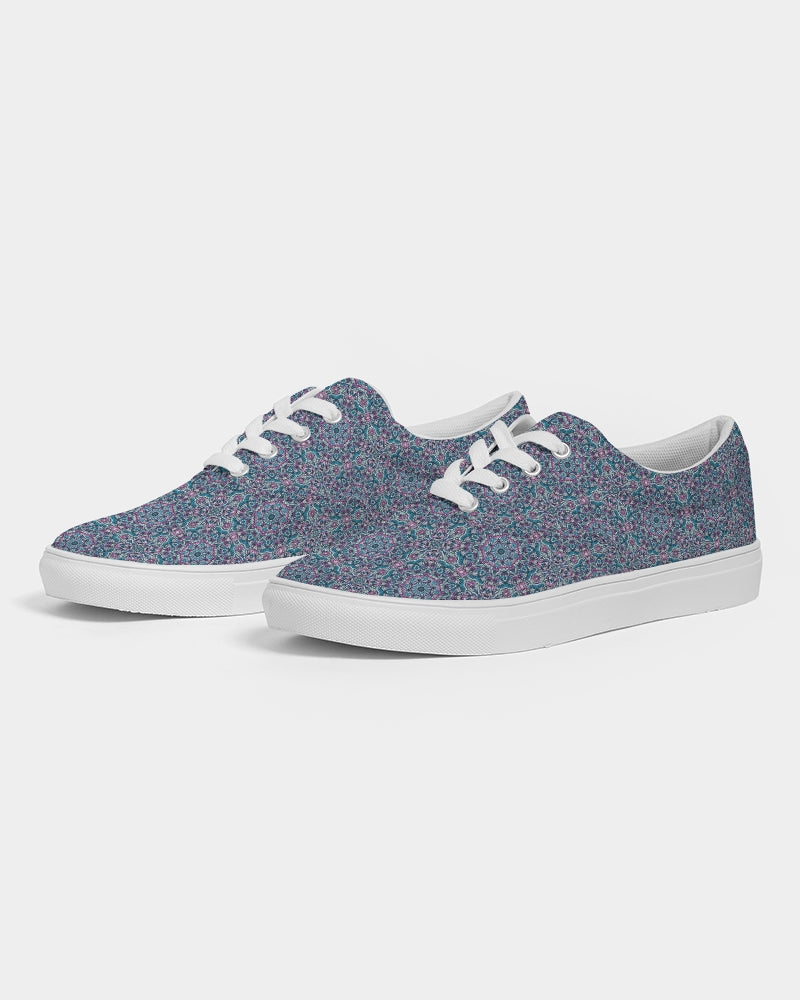 Trainers. blue mosaic Men's Lace Up Canvas Shoe