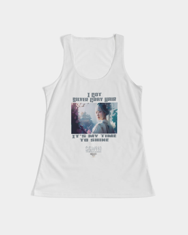 Asian sister with silver grey hair Women's All-Over Print Tank