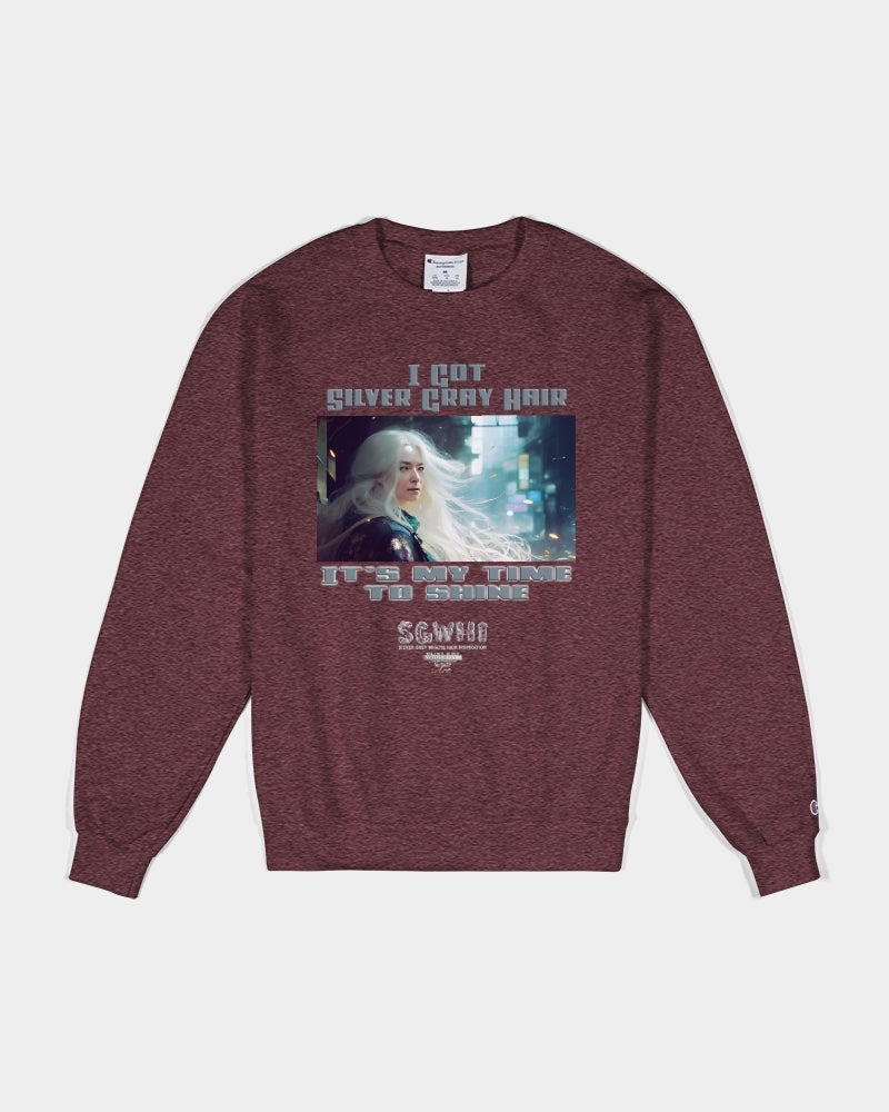 Beautiful white woman my time to shine Unisex Sweatshirt | Champion