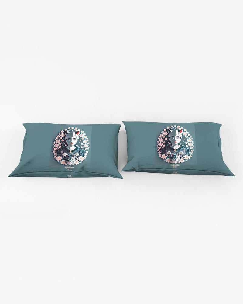 Silverfox flower Queen Pillow Case