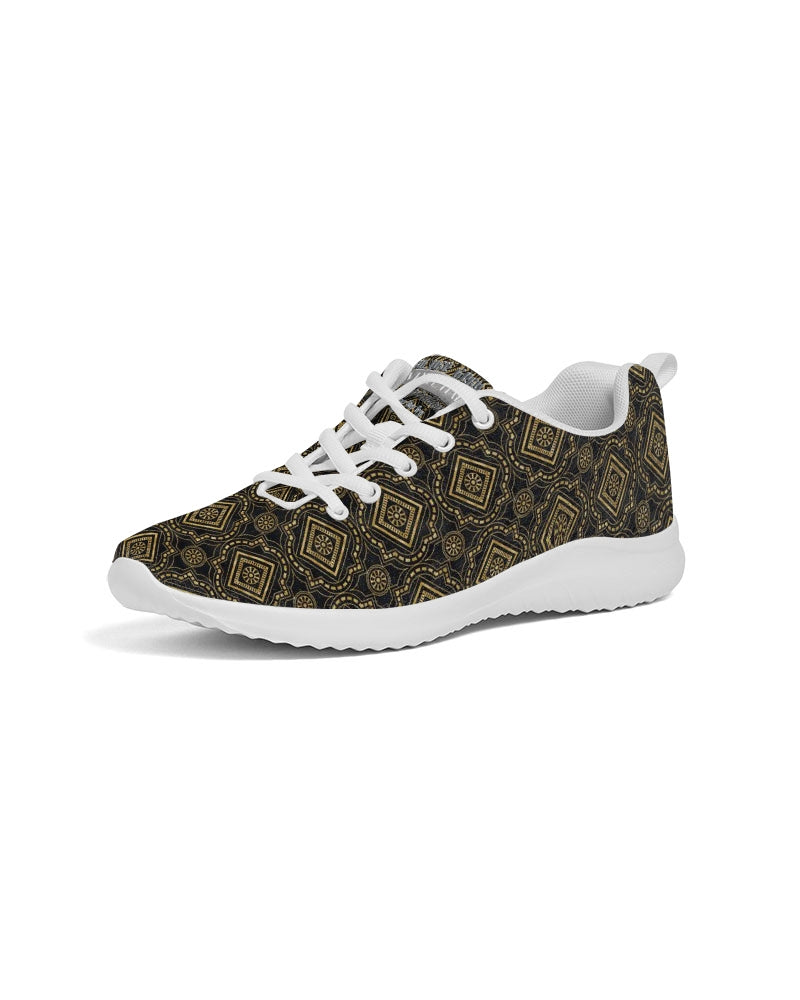 Brown Diamond pattern Men's Athletic Shoe